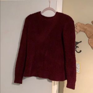 soft maroon sweater